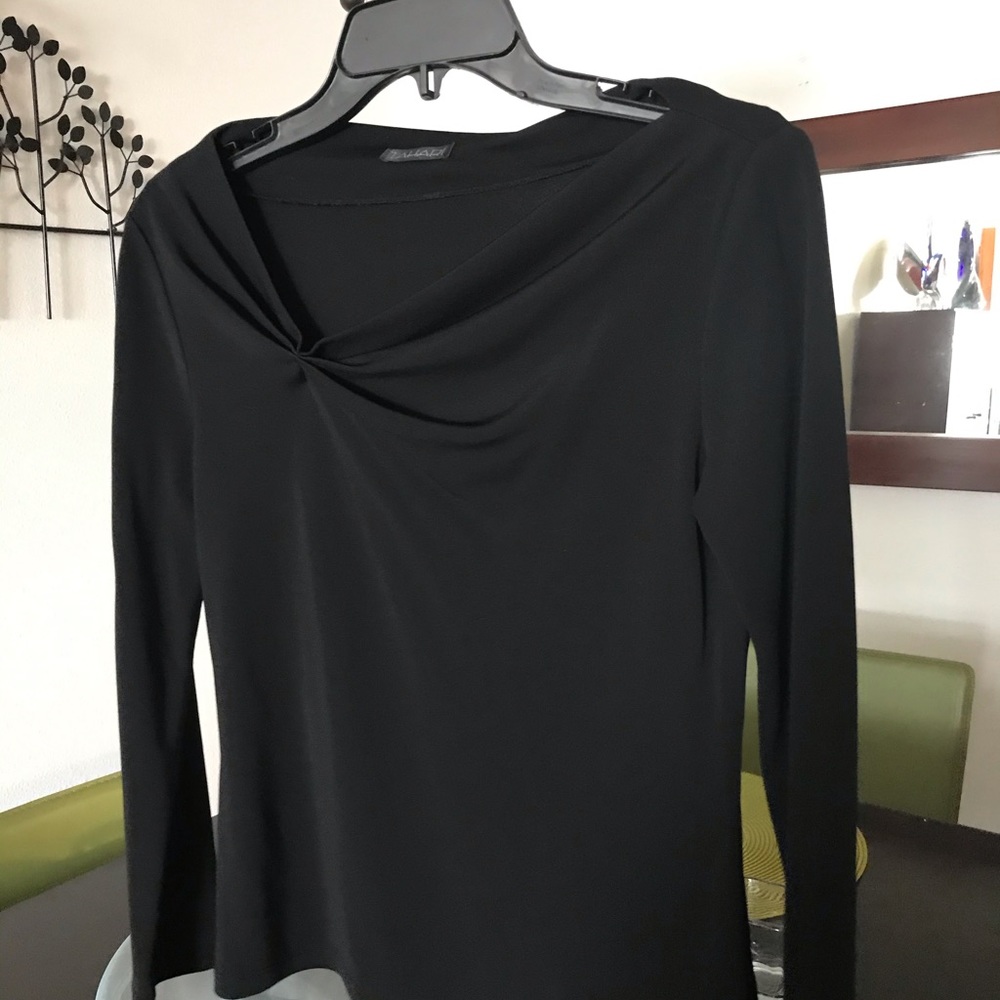 Tahari Black Evening Top